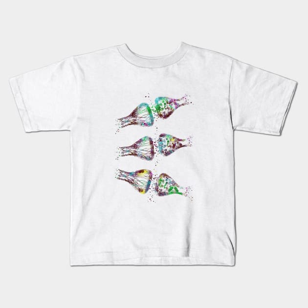 Synapse receptor Kids T-Shirt by RosaliArt